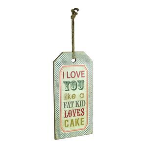 Love You Like Cake Decorative Wood Wall Hanging